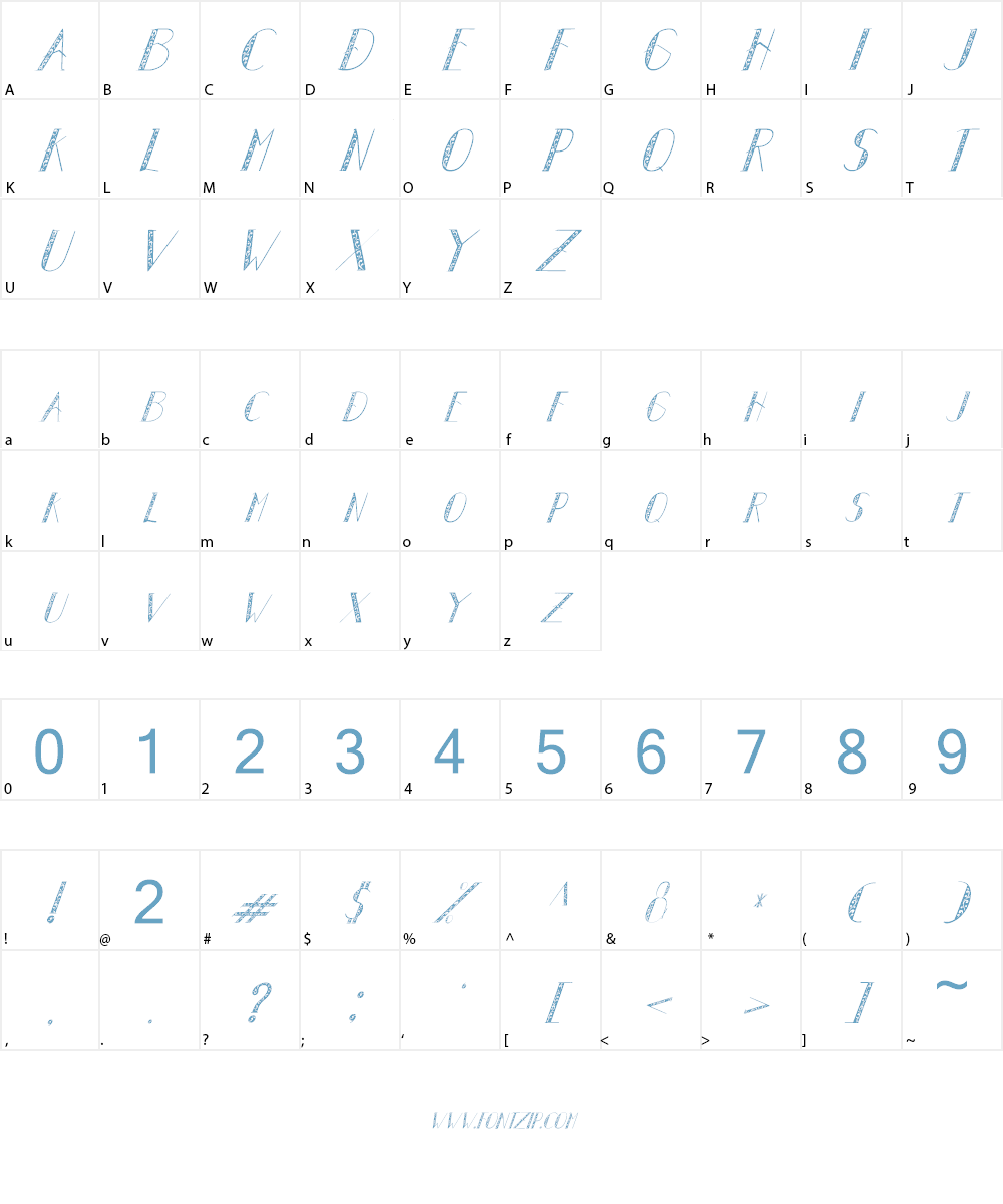 Autumn Leaves Font Character